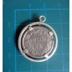1864 Peru Gümüş Para Kolye Ucu _13