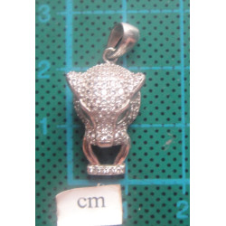 Zirkon Taşlı Leopar Gümüş Kolye Ucu_2109