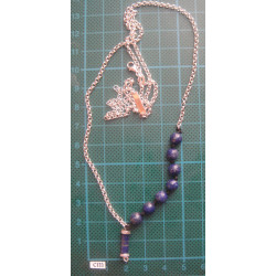 Markalı Lapis Lazuli Taşlı Gümüş Kolye_623