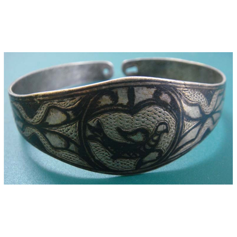 SILVER NIELLO BIRD BRACELET _55